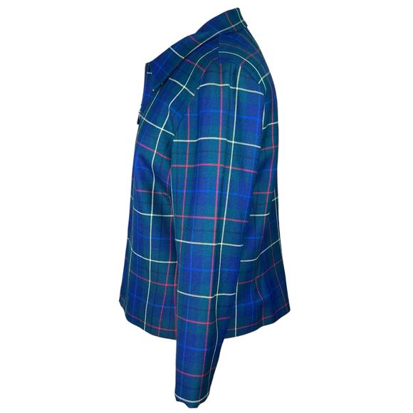 Pendleton Women’s Vintage 100% Virgin Wool Tartan Plaid Blazer No Size Tag Med? - Picture 6 of 11